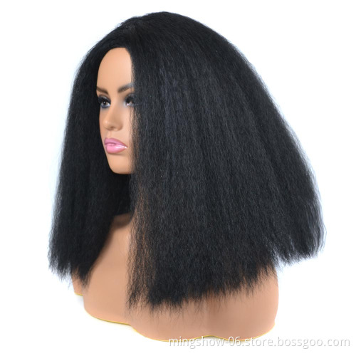 Synthetic bob short yaki straight wigs for black women